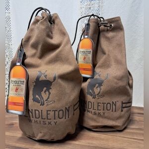 Pendleton Brown Drawstring Bag
